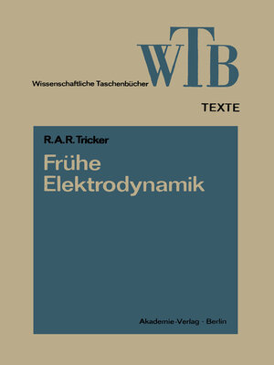 cover image of Frühe Elektrodynamik